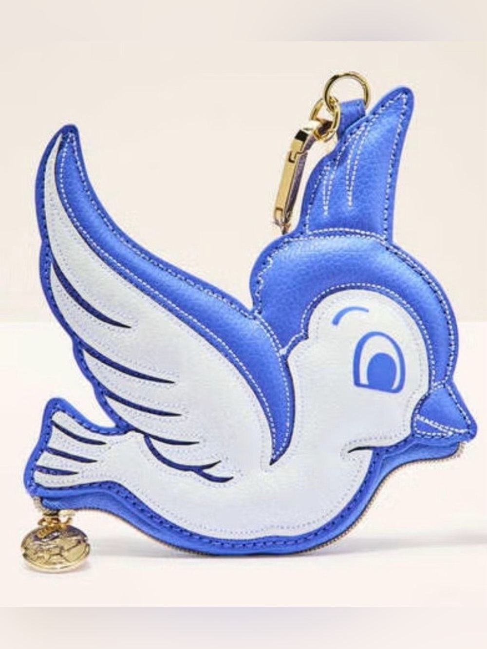 NWT B&BW Disney Princess Snow White Bird Bag Charm / Small Zippered Pouch